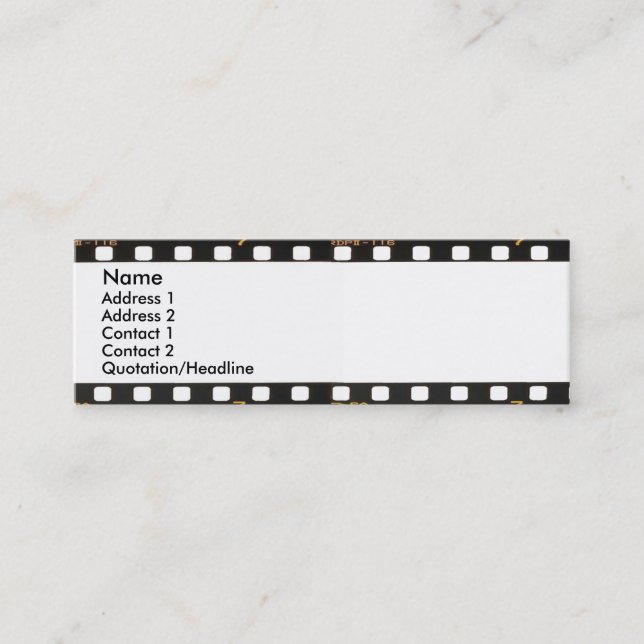 Visite Mini Carte de profil négative (Devant)