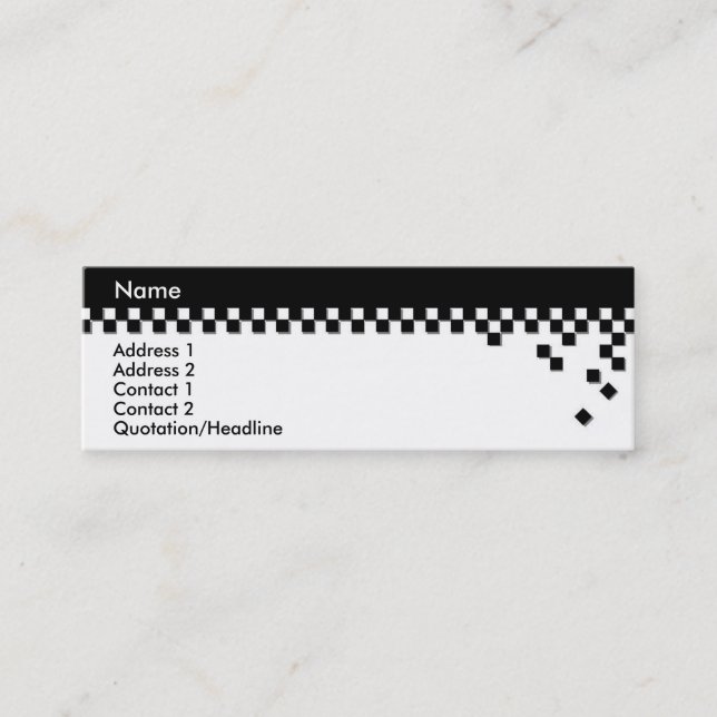 Visite Mini Carte de profil professionnelle classique (Devant)