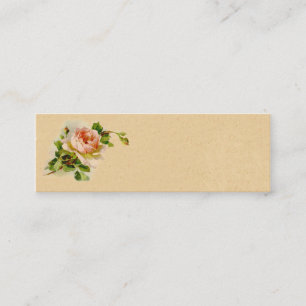 Visite Mini Carte de profil professionnelle Vintage Rose Rose