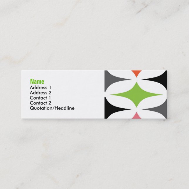 Visite Mini Carte de profil Royale (Devant)