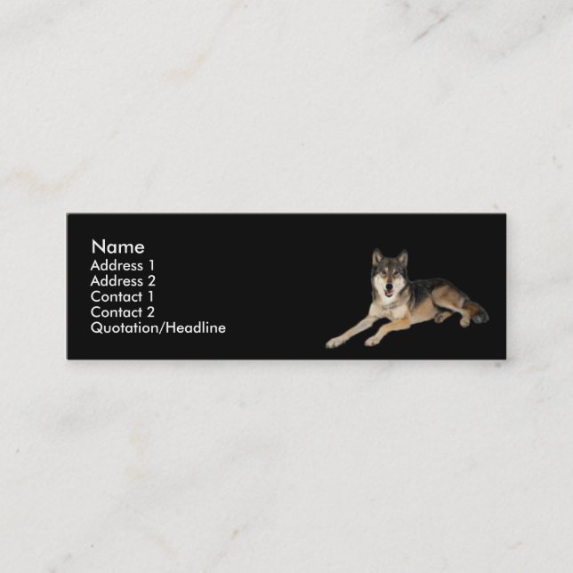Visite Mini Carte de profil Wolf (Devant)