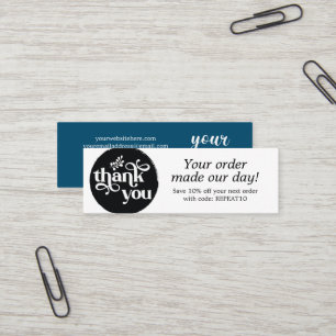 Visite Mini Carte de remerciements circulaire de commande pers
