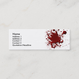 Visite Mini Carte d'éclaboussure de sang