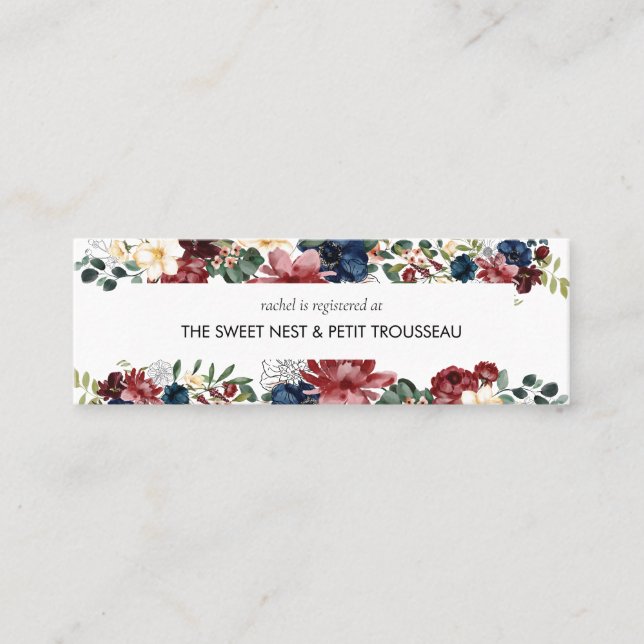 Visite Mini Carte d'insertion du registre de la marine de Bour (Devant)