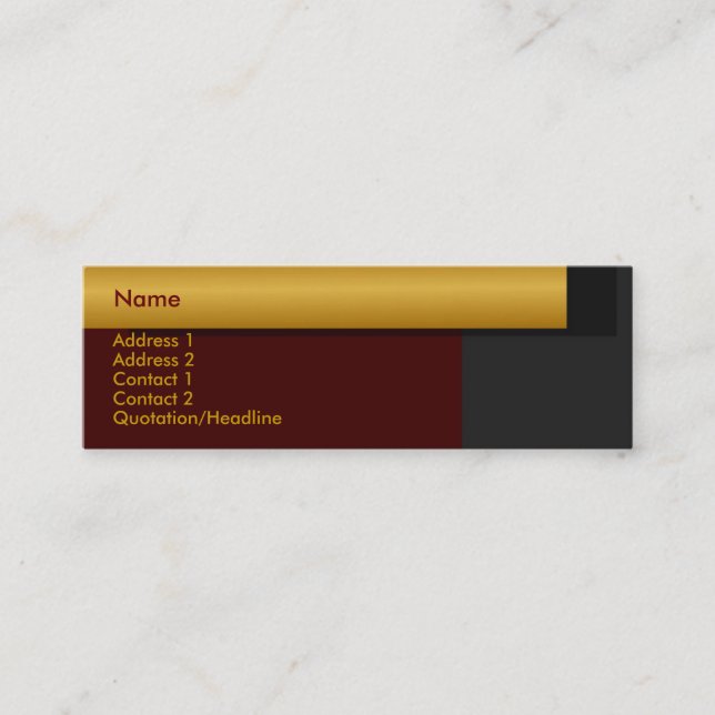 Visite Mini Carte d'or de profil de frontière (Devant)