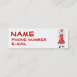 Visite Mini Carte du profil de petite fille