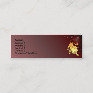 Visite Mini Carte faite sur commande de profil de signe de