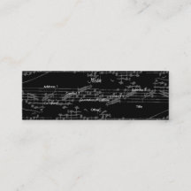 Carte grise vintage de profil de notes de chanteur