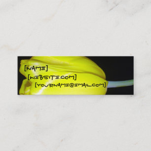 Visite Mini Carte jaune de profil de tulipe