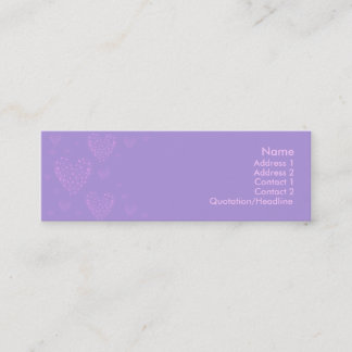 Visite Mini Carte maigre 2 de coeur pourpre