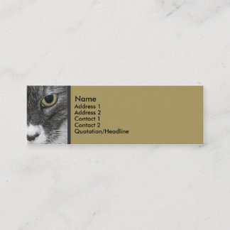 Visite Mini Carte maigre de profil de chat