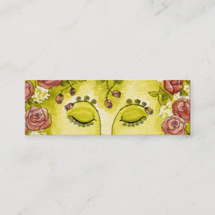 Visite Mini Carte maigre de profil de nymphe rose