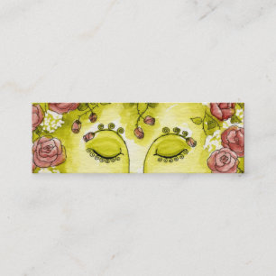 Visite Mini Carte maigre de profil de nymphe rose