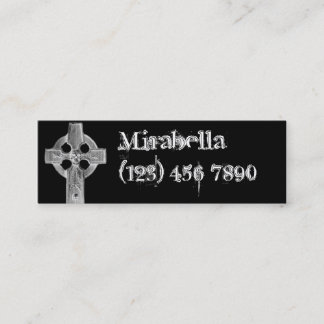 Visite Mini Carte maigre de profil de pierre tombale croisée