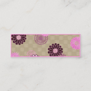 Visite Mini Carte maigre de profil - rose et brun