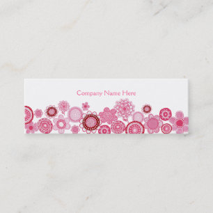 Visite Mini Carte maigre rose de profil d'affaires de blanc de