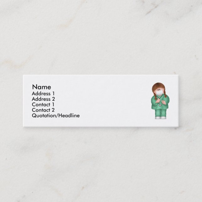 Visite Mini Carte Médicale de profil (Devant)