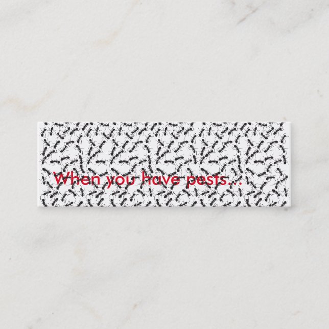 Visite Mini Carte mince de lutte contre les parasites (Devant)