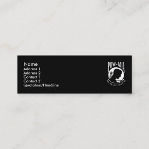 Visite Mini Carte noire de profil de MIA de prisonnier de
