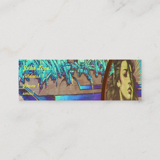 Visite Mini Carte nominative de Graffitti (Devant)