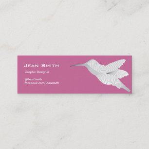Visite Mini Carte pourpre de profil de colibri