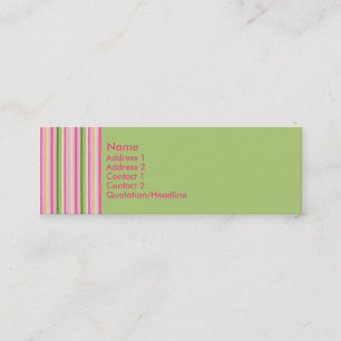 Visite Mini Carte rose de KRW rétro et verte de profil de