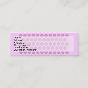 Visite Mini Carte rose de profil de Polkadot