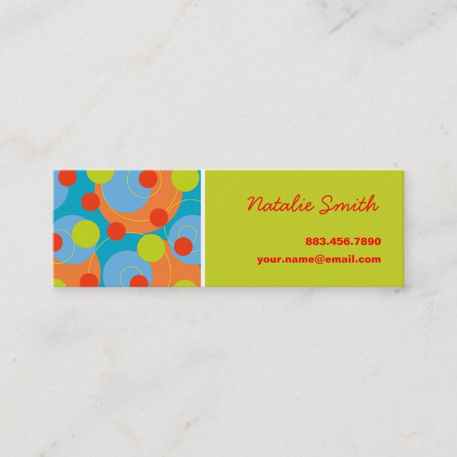 Visite Mini Carte super géniale de profil de couleur de rétros (Devant)