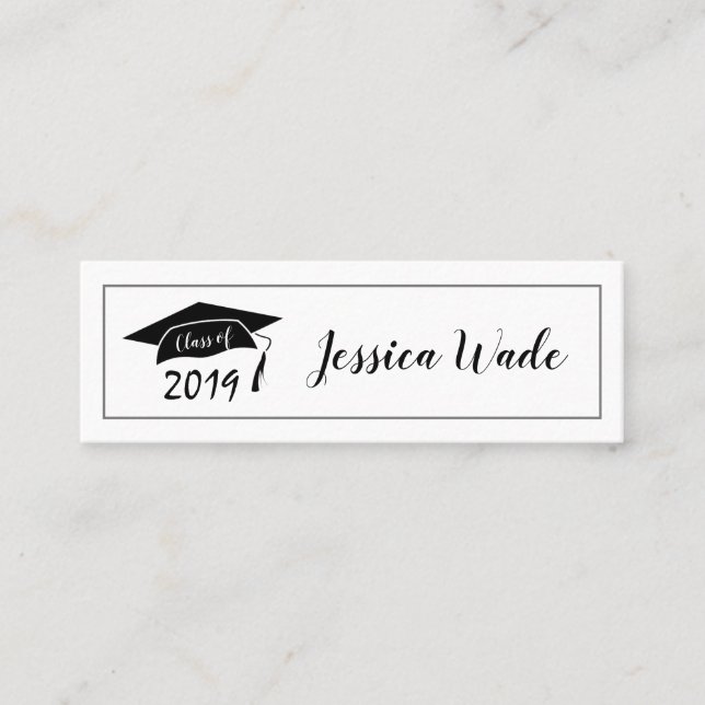 Visite Mini Classe de carte de nom de diplômes de 2019 Casquet (Devant)