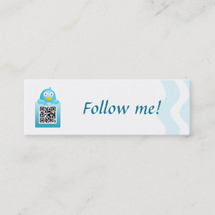 Visite Mini Le code de QR me suivent le modèle de carte de