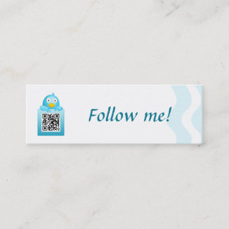 Visite Mini Le code de QR me suivent le modèle de carte de