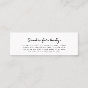 Visite Mini Livres Baby showers simples pour carte de demande 