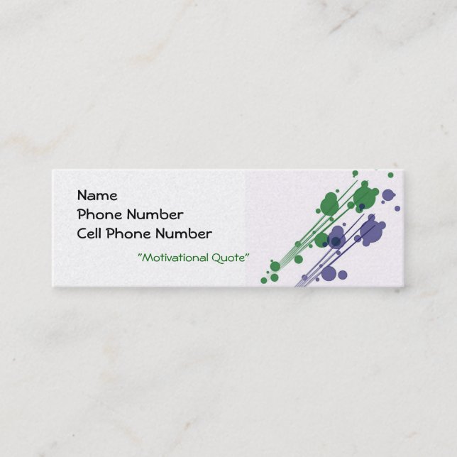 Visite Mini Modèle de carte de profil design moderne (Devant)