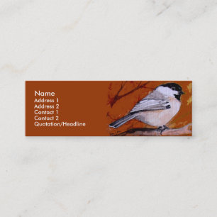 Visite Mini Modèle de carte de profil - oiseau
