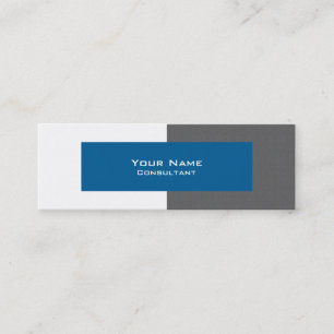 Visite Mini Modèle gris et bleu professionnel de carte de