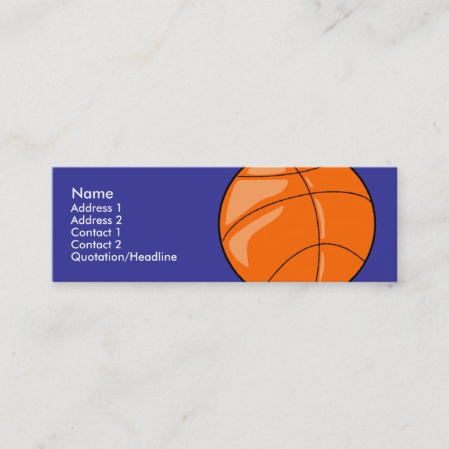 Visite Mini Modèle maigre de carte de profil - basket-ball (Devant)