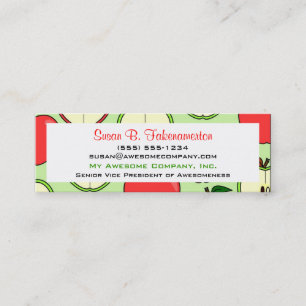 Visite Mini Moitié verte et rouge Apple Imprimer Carte de vis