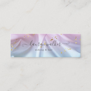 Visite Mini Parties scintillant bleu rose  Satin Carte de visi