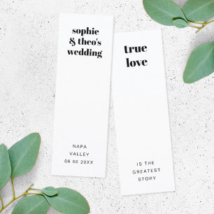 Visite Mini Rétro informel   Carte Signet de mariage préféré