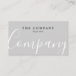 Visite Minimaliste professionnel Typo Gris Carte de visit