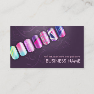 Visite Modèle de carte d'affaires Acrylique Nail Art