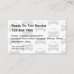 Visite Modèle de carte d'affaires de service de taxi sim