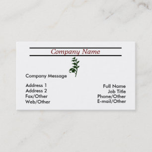 Visite Modèle de carte d'affaires Feuille tendance