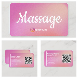 Visite Modèle de carte d'affaires moderne Massage Therapi
