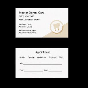 Visite Modèle de carte d'affaires pour un dentiste modern