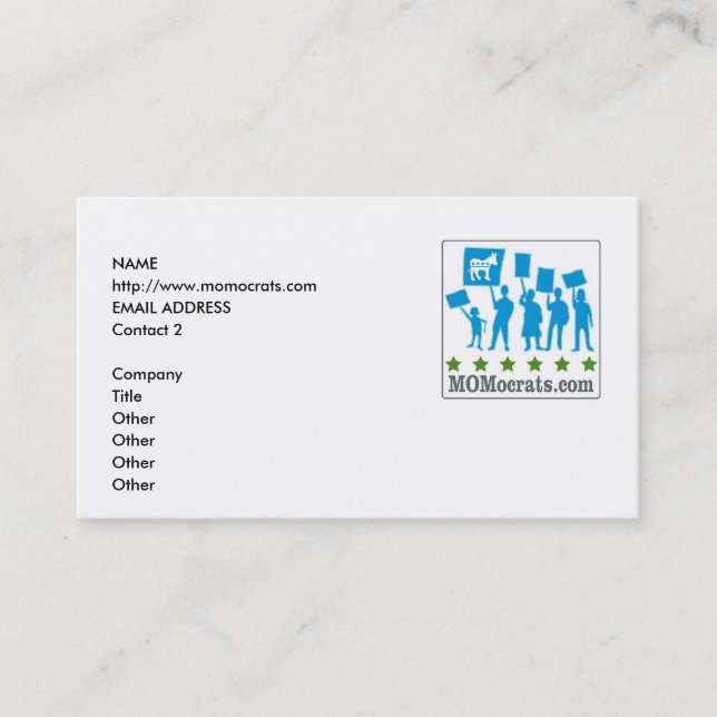 Visite Modèle de carte de MOMocrats (Devant)