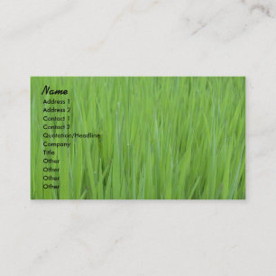 Visite Modèle de carte de profil - texture d'herbe verte