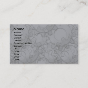 Visite Modèle de carte de profil - vitesses en métal