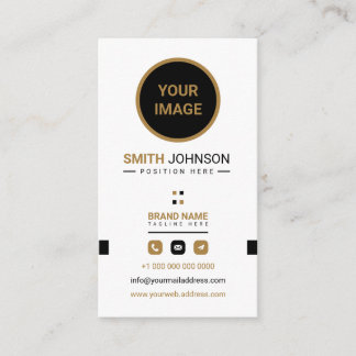Visite Modèle de carte d'identité professionnelle blanche