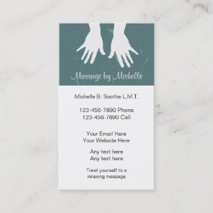 Visite Modèle de carte professionnelle de massage